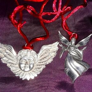 LINDSAY CLAIRE/ SEAGULL PEWTER Fine Ornaments..15inch cord drop..Pewter